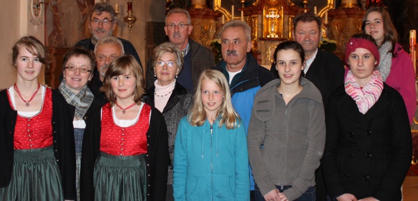 MusikerInnen beim Mariensingen in Lintach 2013